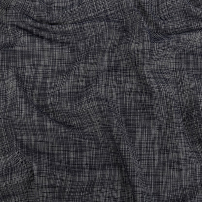 Bright Navy Striated Viscose Shirting