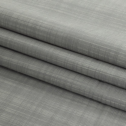 Italian Striated Gray Blended Viscose Woven Folded