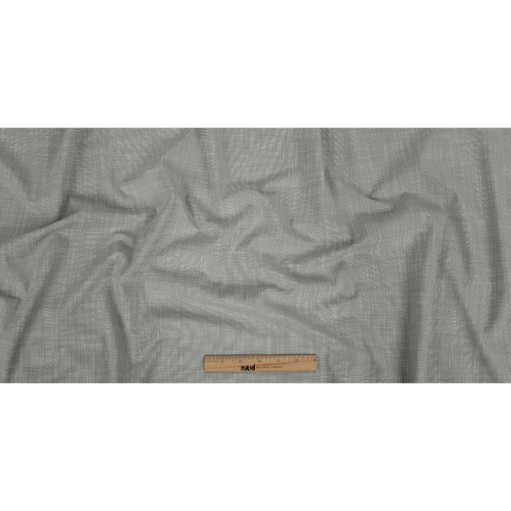 Italian Striated Gray Blended Viscose Woven Full