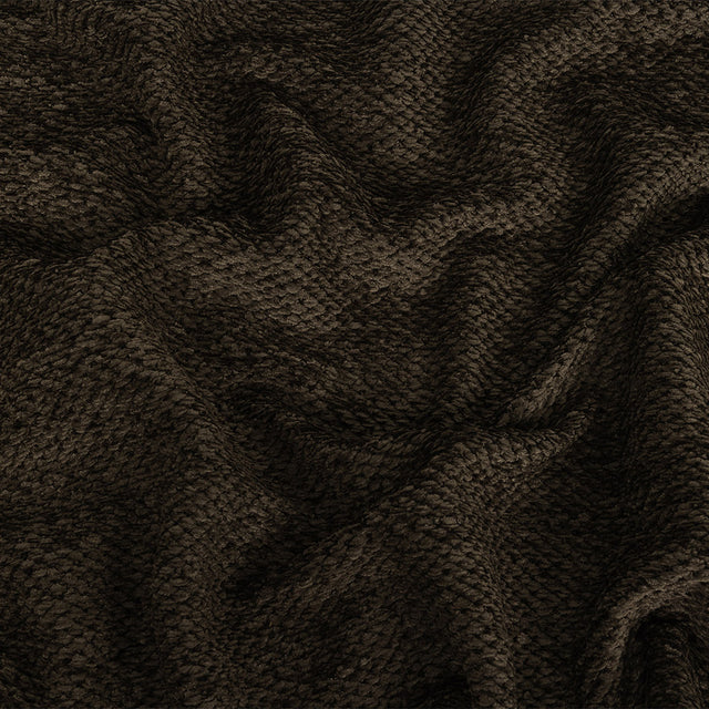 Italian Bracken and Black Loosely Woven Chenille