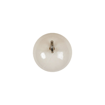 Vintage Chalk White Glass Shank Back Ball Button - 22L/14mm Detail