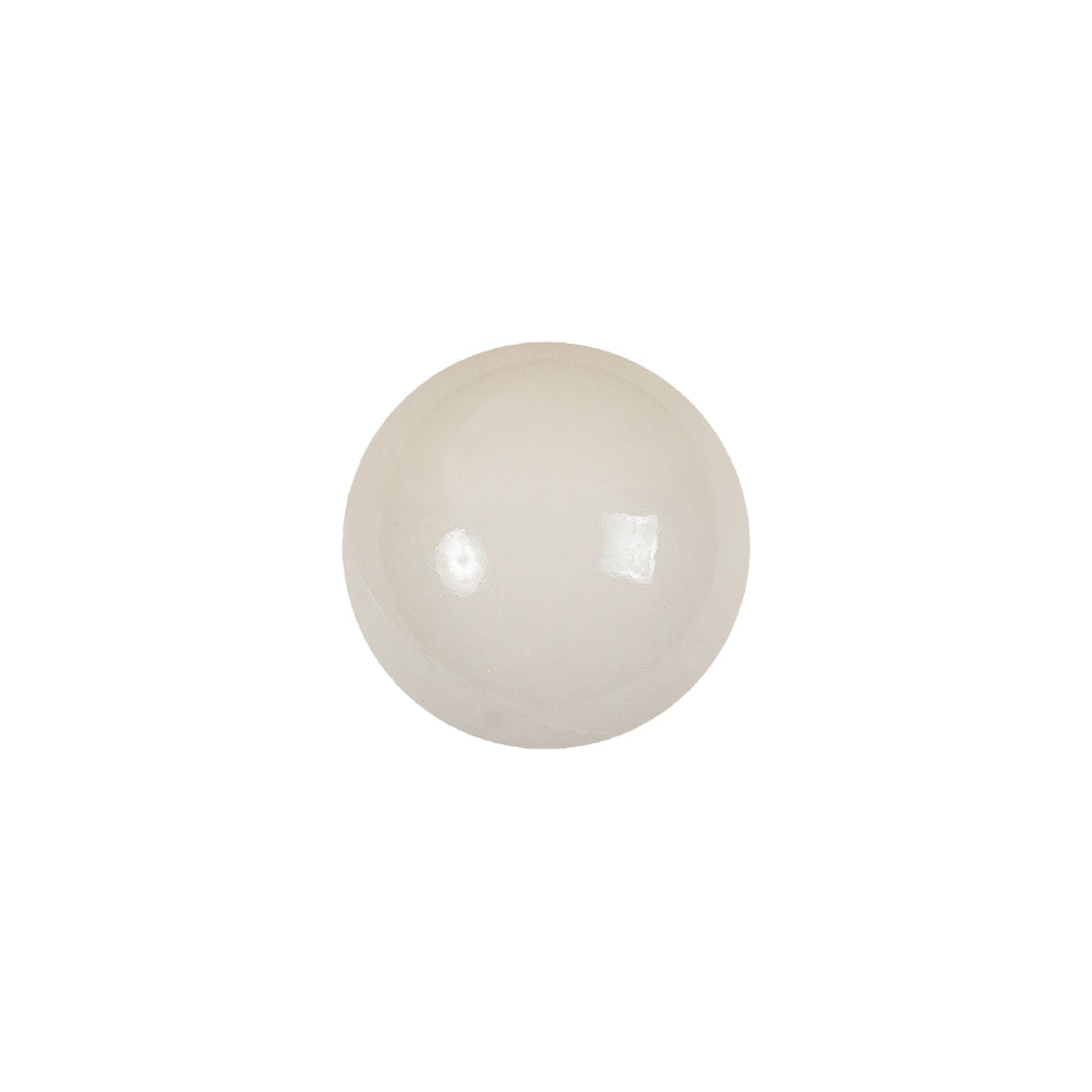 Vintage Chalk White Glass Shank Back Ball Button - 22L/14mm