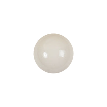 Vintage Chalk White Glass Shank Back Ball Button - 22L/14mm