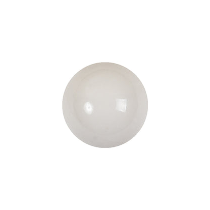 Vintage White Glass Shank Back Ball Button - 25L/16mm