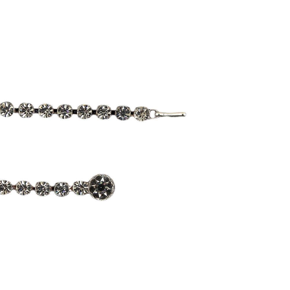 Vintage Crystal Rhinestones Chain Belt - 40.5" Folded
