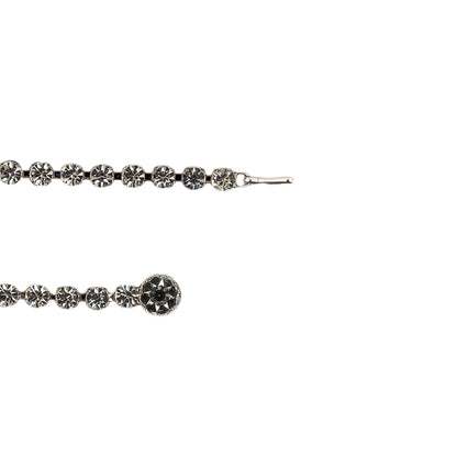 Vintage Crystal Rhinestones Chain Belt - 40.5" Folded