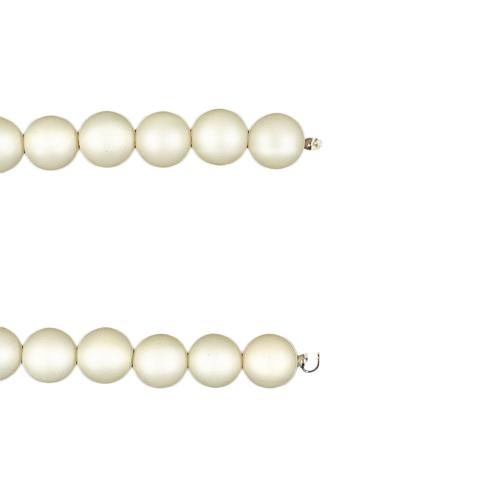 Vintage 10mm Matte Pearl Beaded Strand - 15" Folded