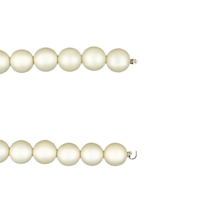 Vintage 10mm Matte Pearl Beaded Strand - 15" Folded