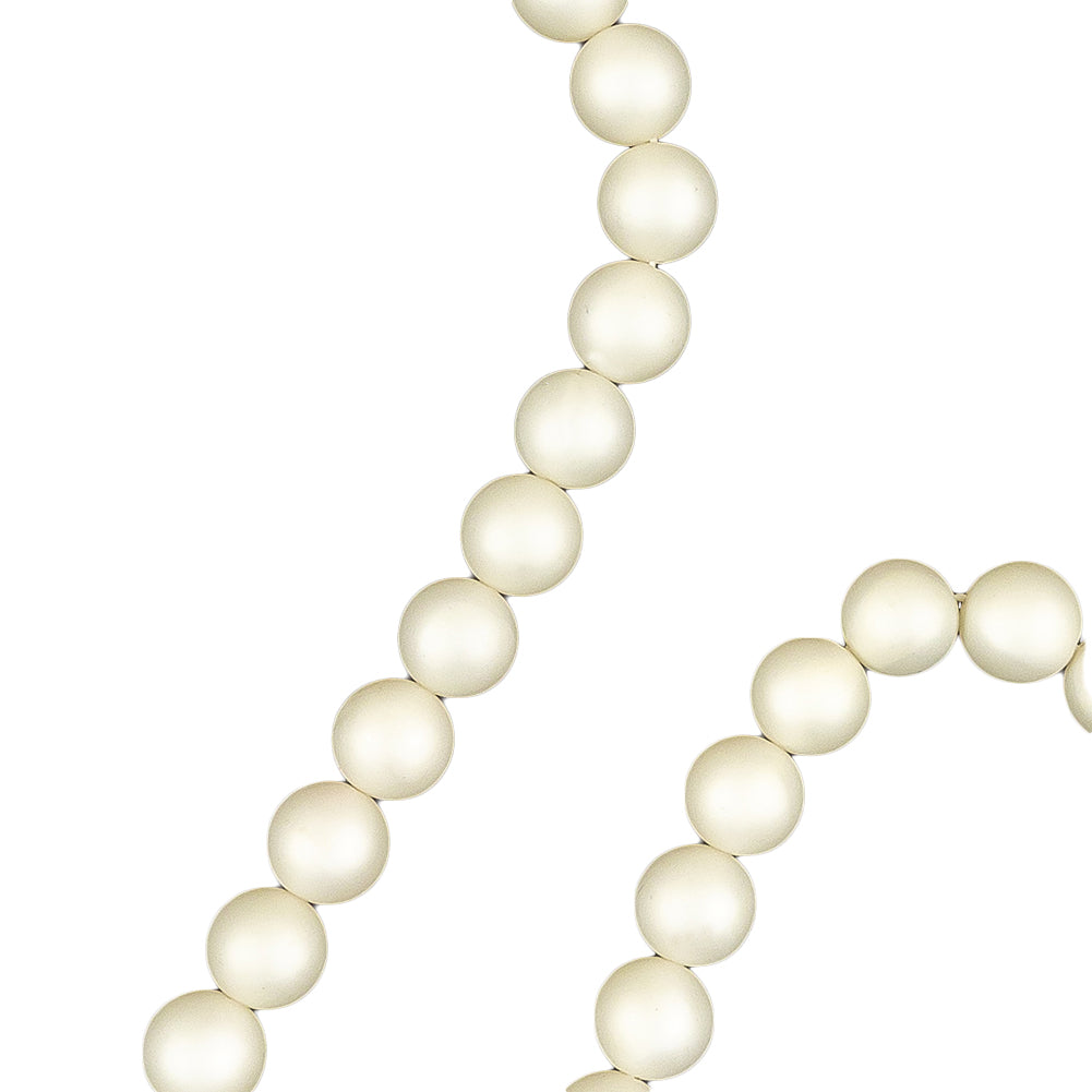 Vintage 10mm Matte Pearl Beaded Strand - 15" Detail