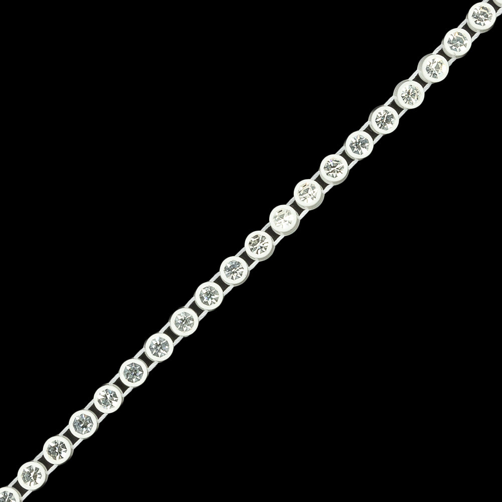Vintage Crystal and White Rhinestone Trimming - 3mm Detail
