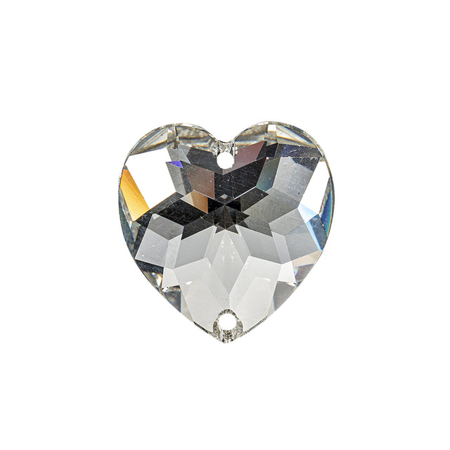 Vintage Swarovski Crystal Heart Sew-On Rhinestone - 24mm