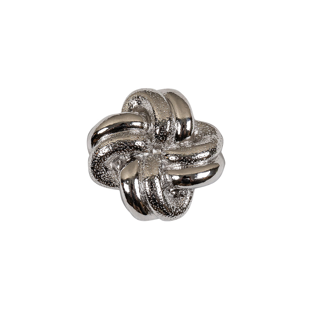 Vintage Silver Knot Shank Back Metal Button - 32L/20mm