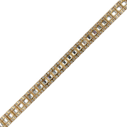 Vintage Crystal and Gold Rhinestone Trimming - 0.5625"