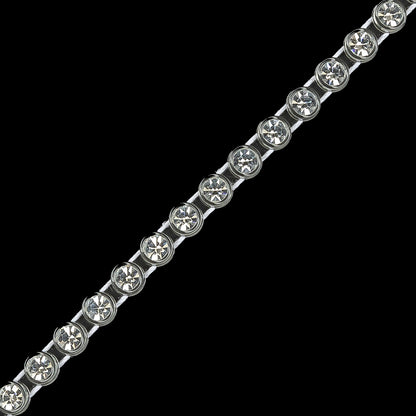 Vintage Crystal and Clear Rhinestone Trimming - 3mm Detail
