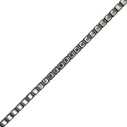 Vintage Crystal and Black Square Rhinestone Trimming - 0.25"