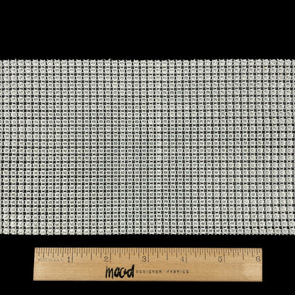 Vintage Crystal and White 24 Row Rhinestone Trim - 4.625" Full