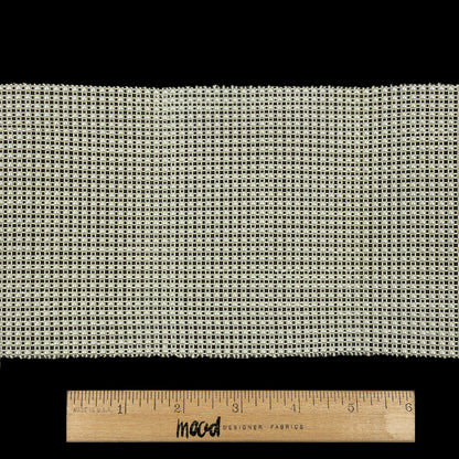 Vintage Ivory Faux Pearl Dotted Mesh Trimming - 4.625" Full