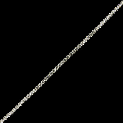 Vintage Crystal and Silver One Row Rhinestone Trim - 0.25"