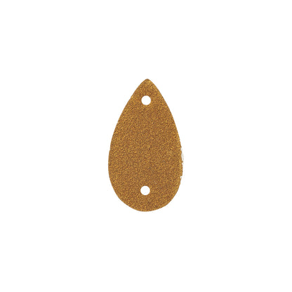 Vintage Czech Crystal Teardrop Gold Backed Sew-on Imitation Stone - 20mm x 11mm Detail