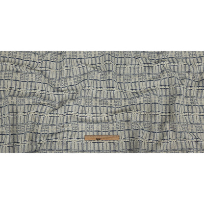 Sargasso Sea and Sugar Swizzle Jacquard Cotton Tweed Full