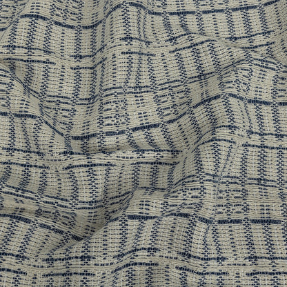 Sargasso Sea and Sugar Swizzle Jacquard Cotton Tweed