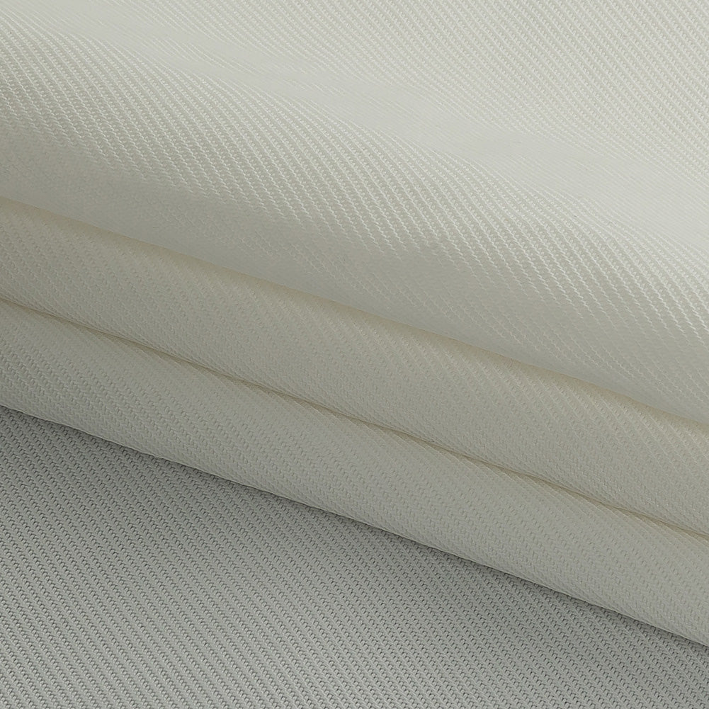 Cloud Dancer Sleek Polyester Twill Folded