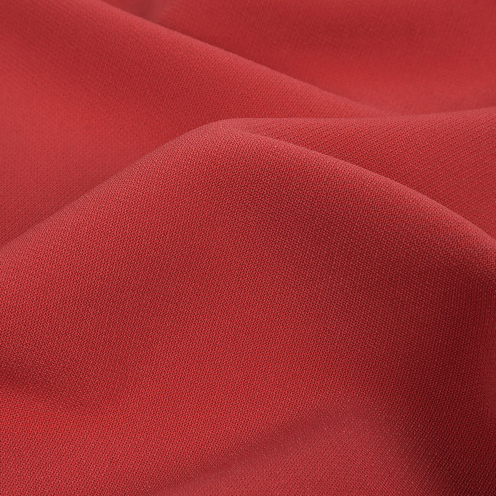 Italian Flamingo Pink Stretch Polyester Crepe Detail