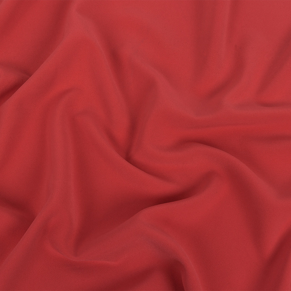 Italian Flamingo Pink Stretch Polyester Crepe