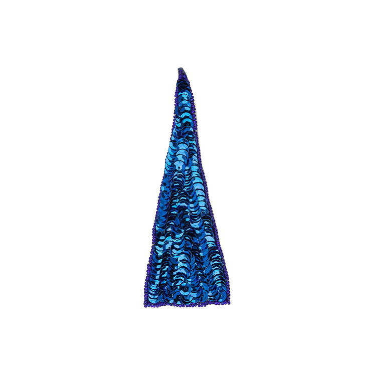 template--25130090922057__main-Vintage Magnetic Blue Sequins and Beads Triangle Applique - 4.875" x 1.875"