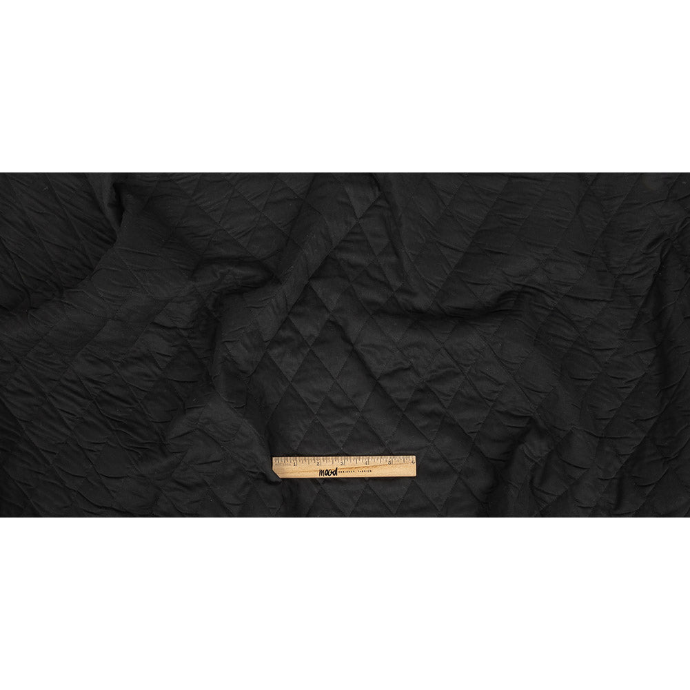 Matte Black Diamond Stitch Quilted Coating Full