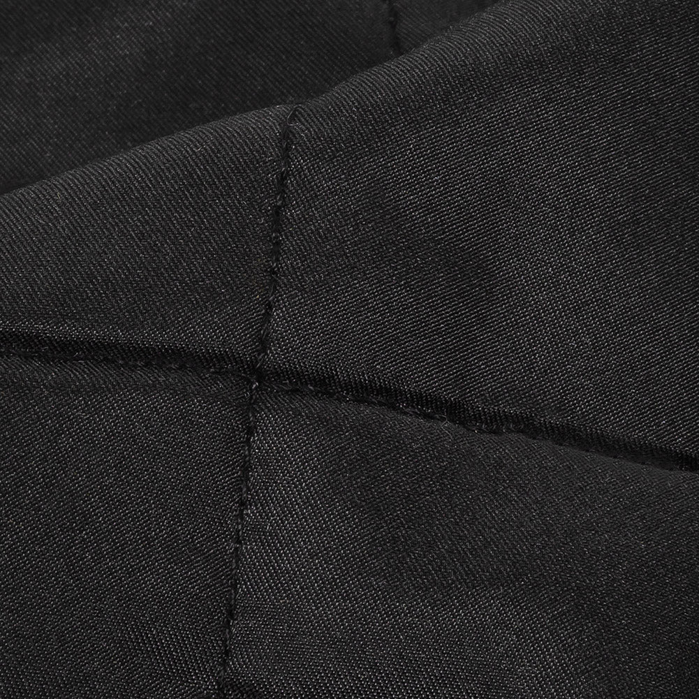 Theory Black Large Squares Quilted Coating Detail