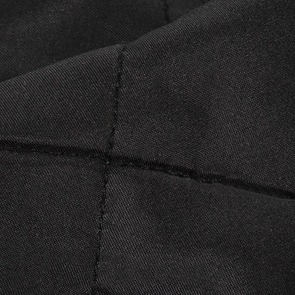 Theory Black Large Squares Quilted Coating Detail
