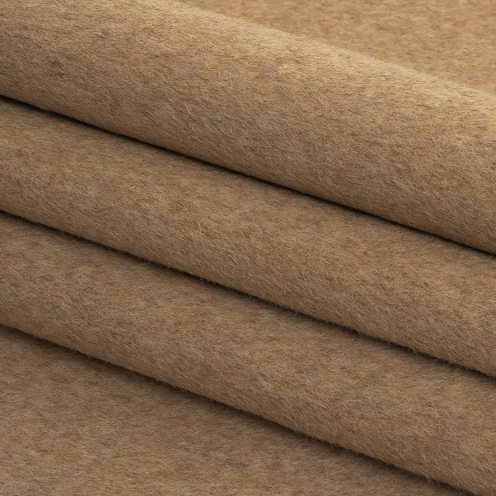 Gilded Beige Wool and Cashmere Double Cloth Folded