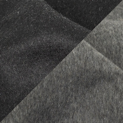 Black and Heathered Granite Gray Double-Faced Wool and Cashmere Double Cloth Detail
