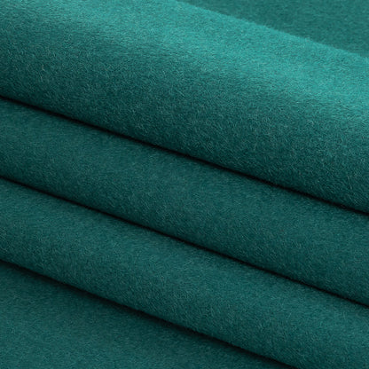 North Sea Blue Wool and Cashmere Double Cloth Folded