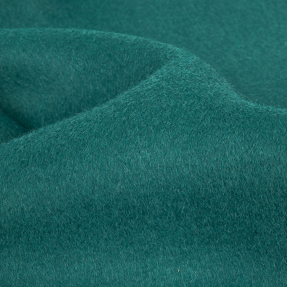 North Sea Blue Wool and Cashmere Double Cloth Detail