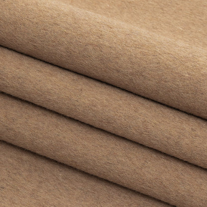 Warm Taupe Wool and Cashmere Double Cloth Folded
