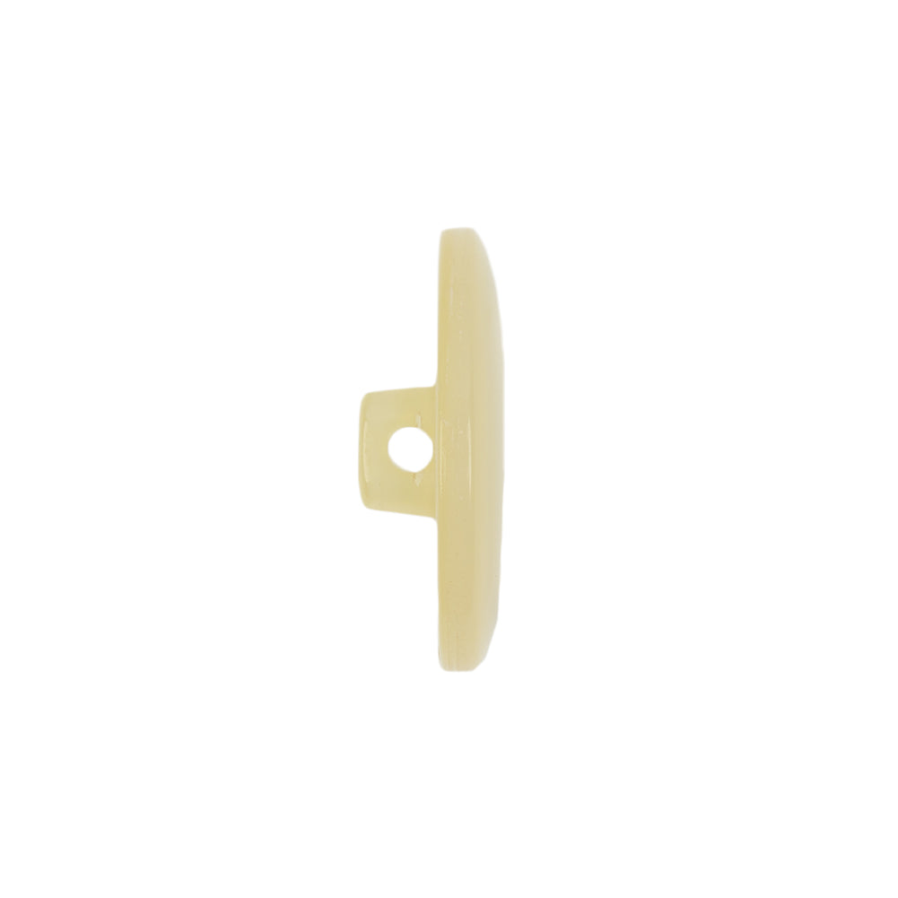 Vintage Ivory Pearlescent Flat Shank Back Plastic Button - 34L/21.5mm Folded