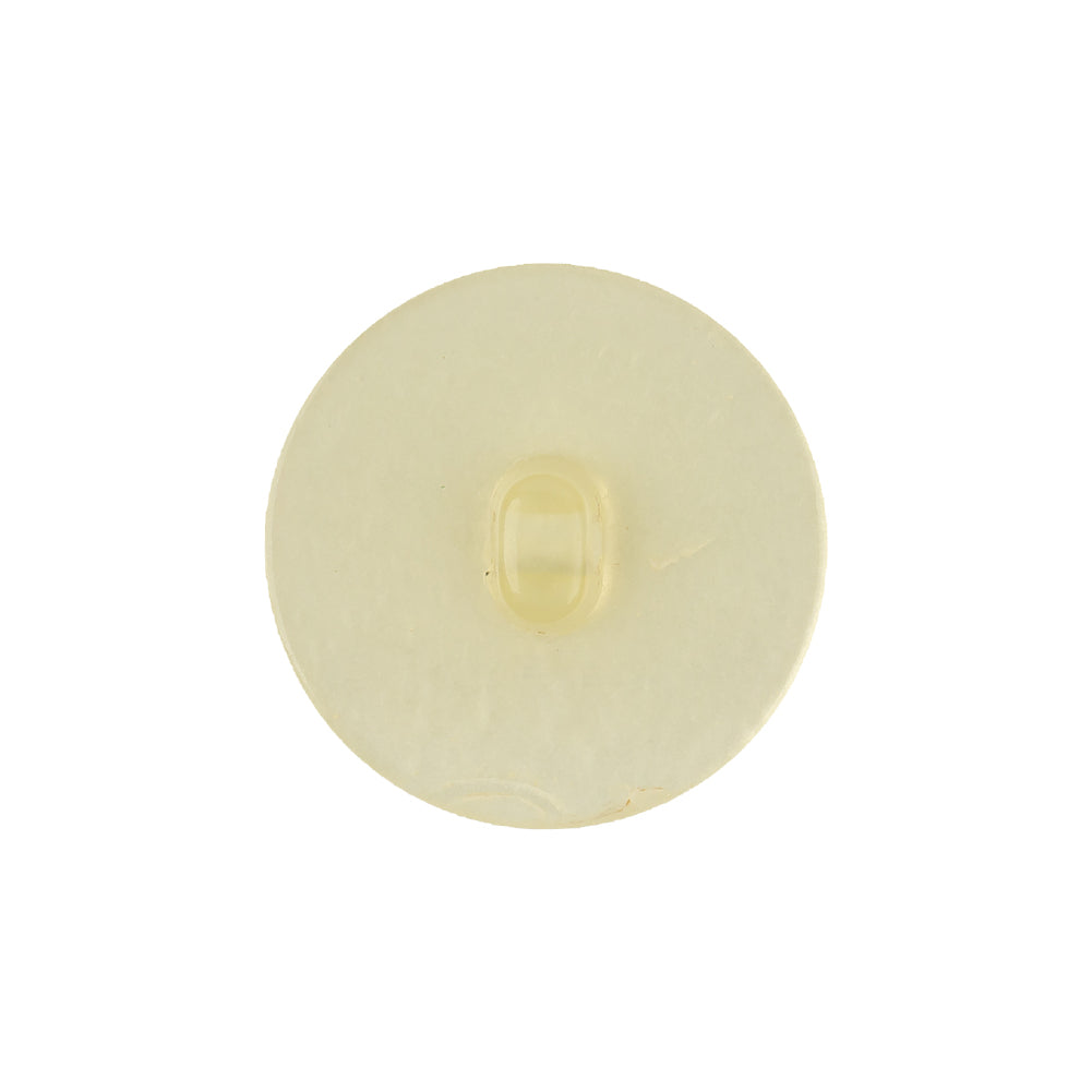 Vintage Ivory Pearlescent Flat Shank Back Plastic Button - 34L/21.5mm Detail