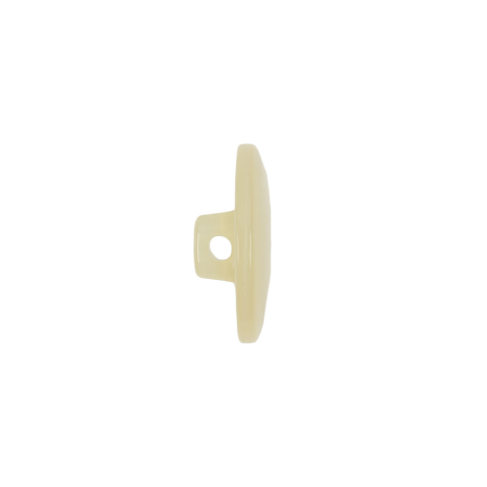 Vintage Ivory Pearlescent Flat Shank Back Plastic Button - 28L/18mm Folded