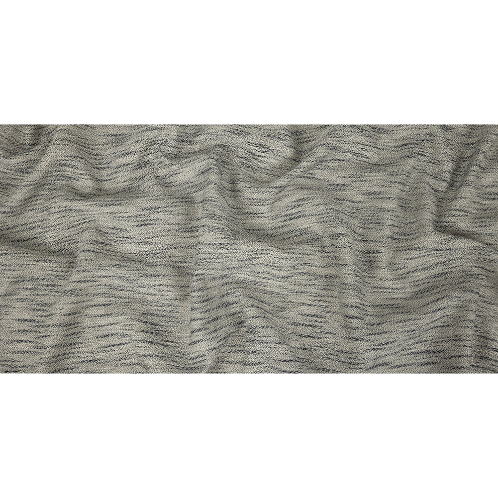 Twilight Blue and Lily White Striated Loopy Cotton Woven Full