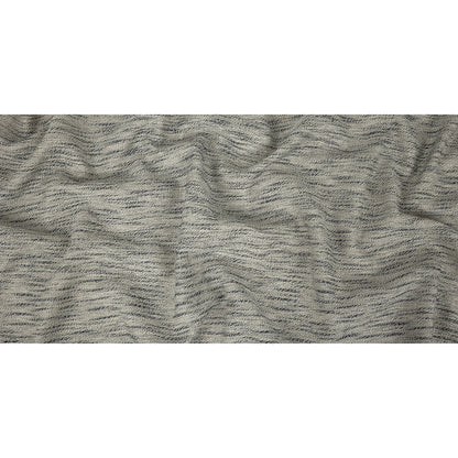 Twilight Blue and Lily White Striated Loopy Cotton Woven Full