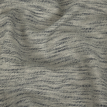 Twilight Blue and Lily White Striated Loopy Cotton Woven