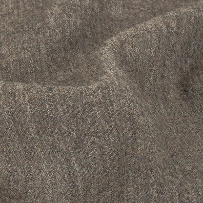 Italian Heathered Greige Super 110 Flannel Wool Suiting Detail