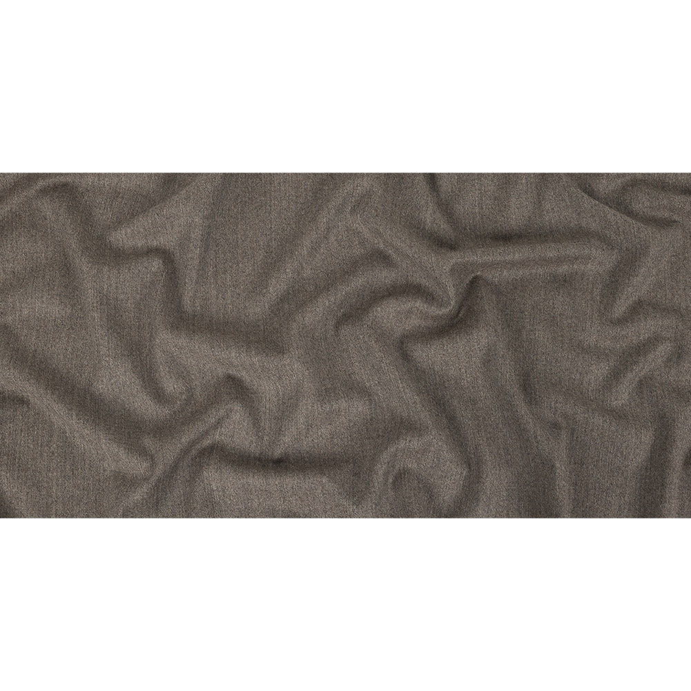 Italian Heathered Greige Super 110 Flannel Wool Suiting Full