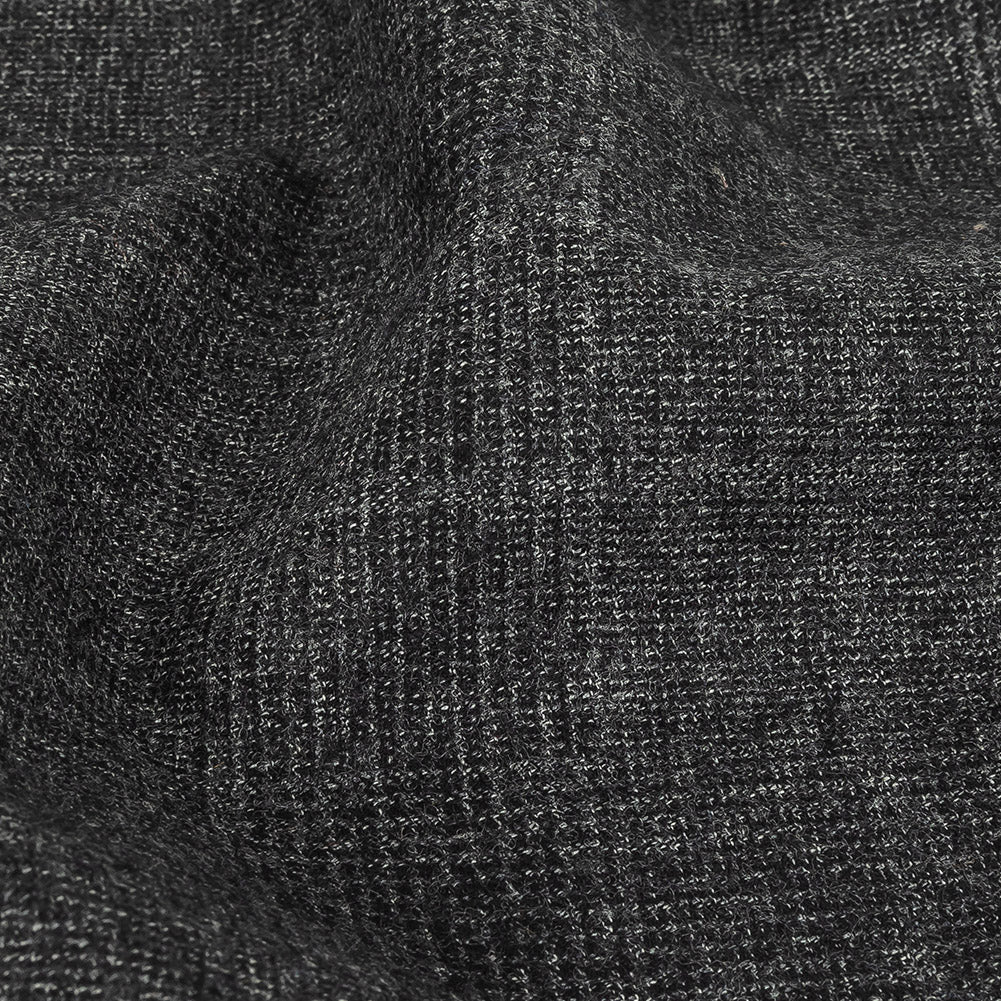 Italian Gray Glen Plaid Super 110 Wool Suiting Detail