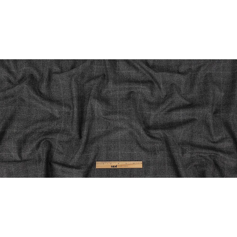 Italian Gray Glen Plaid Super 110 Wool Suiting Full