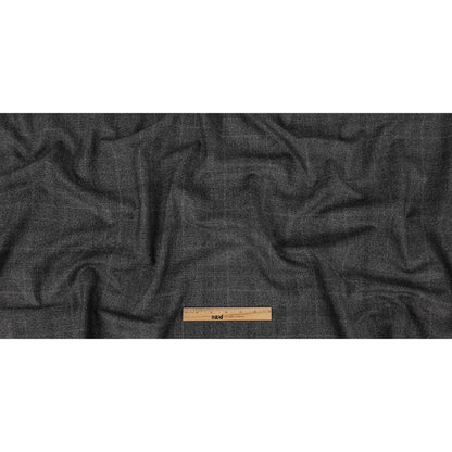Italian Gray Glen Plaid Super 110 Wool Suiting Full
