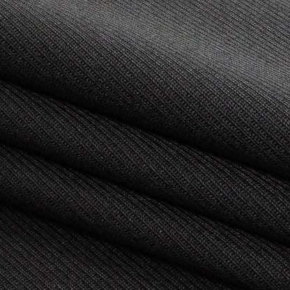 Black Stretch Wool Twill Folded