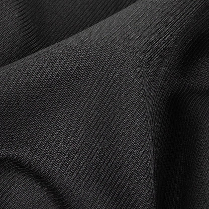 Black Stretch Wool Twill Detail